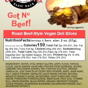 Got no beef package label